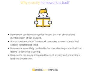 why homework affects mental health