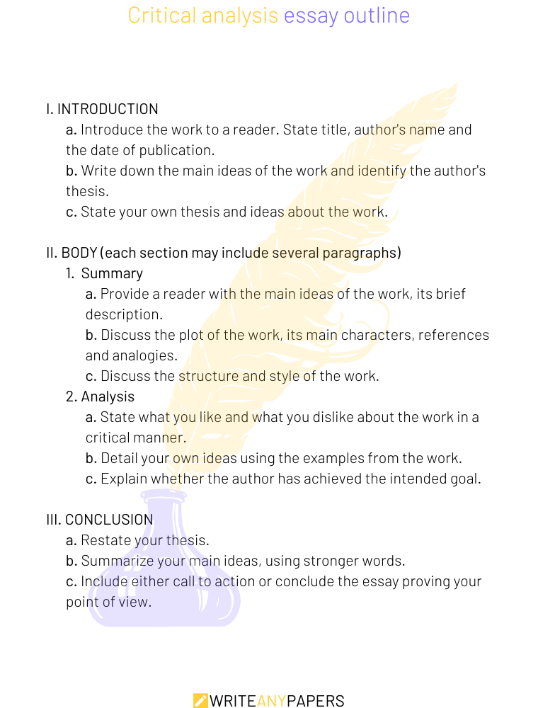 structure for critical analysis essay