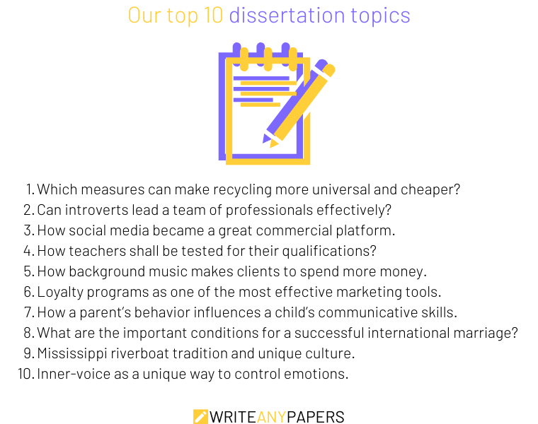 Our top 10 dissertation topics ideas